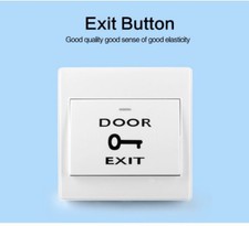 Door Exit Switch Push Button White Plastic PVC for Door Access Control System