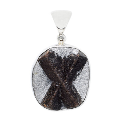 Starborn Women's Staurolite Stone Pendant Necklace (22'')