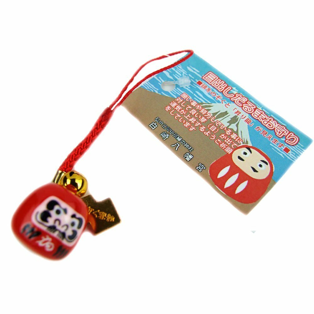 JAPANESE OMAMORI Mini charm Daruma Mascot for Good luck Red from