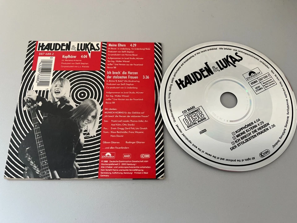 Hauden & Lukas – Kopfhörer - CD Single © 1988 (887 688-2) - Bild 2 von 2