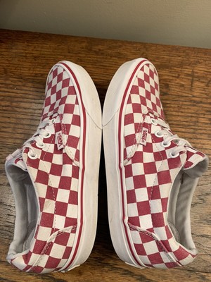 new red checkered vans