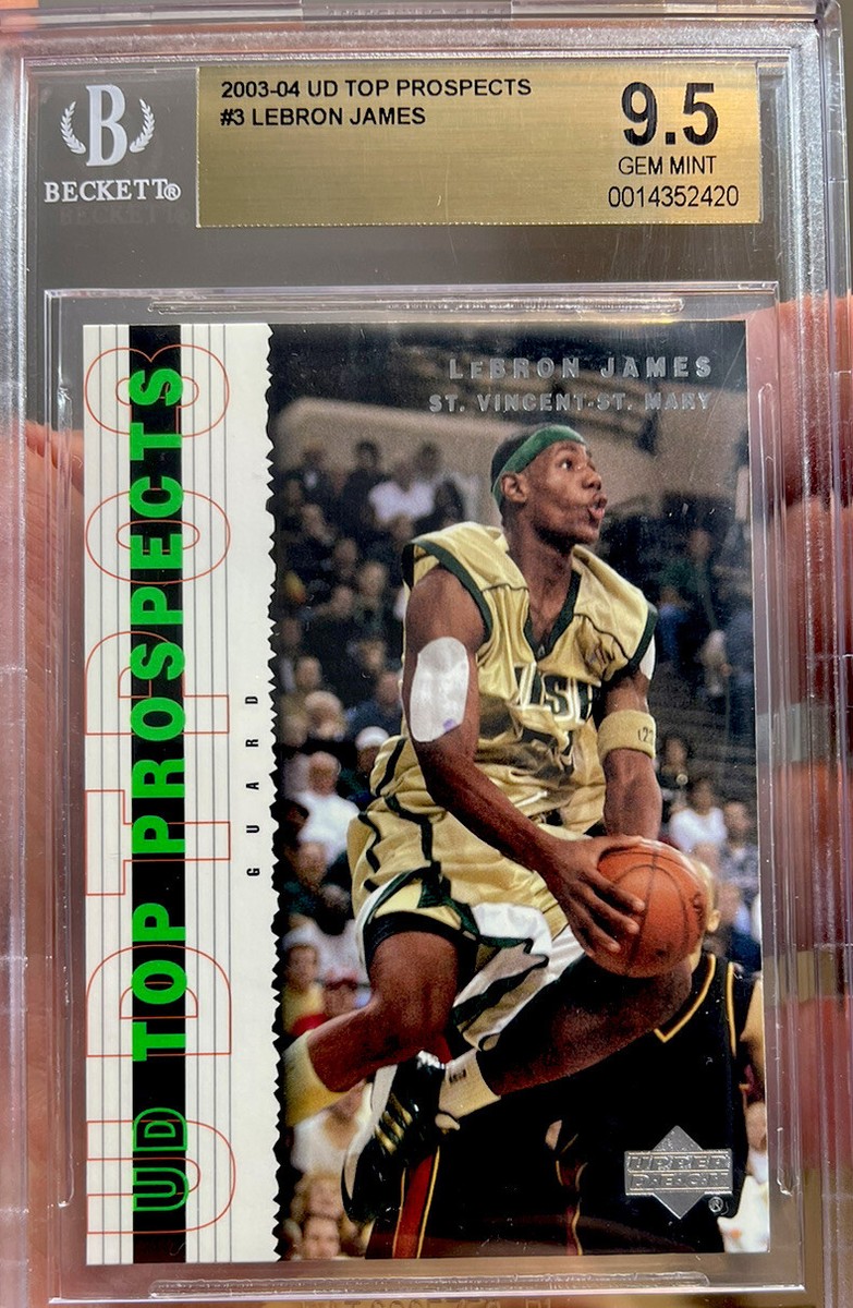 2003 Lebron JAMES Rookie GEM Mint 9.5 BGS Upper Deck Top Prospect