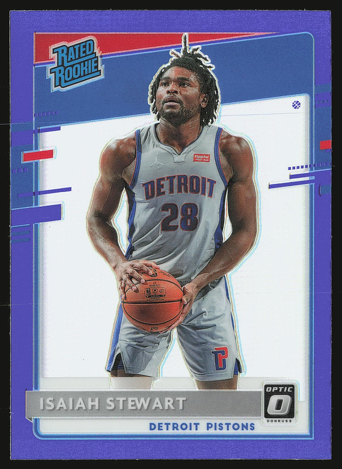 2020-21 Donruss Optic #166 Isaiah Stewart Purple RC