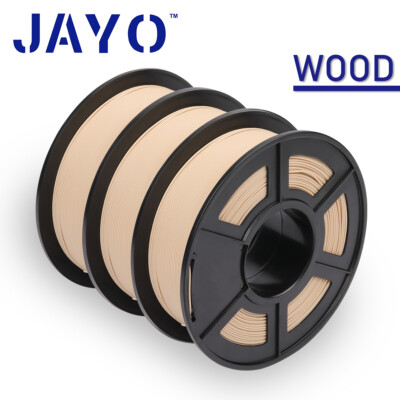 JAYO 3x 1,1KG HOLZ WOOD PLA 1,75mm Filament 3D Drucker 20% Holzfaser Kein Gewirr