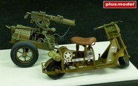 MW22 Plusmodel 439 U.S. Airborne Scooter With Machine Gun Accessories 1/35
