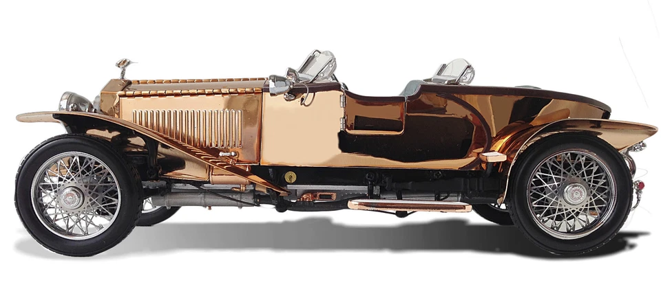 Rolls Royce Race Classic Car Copper Phantom 1 24Custom Built 18Metal Body12Model - Image 3 of 4