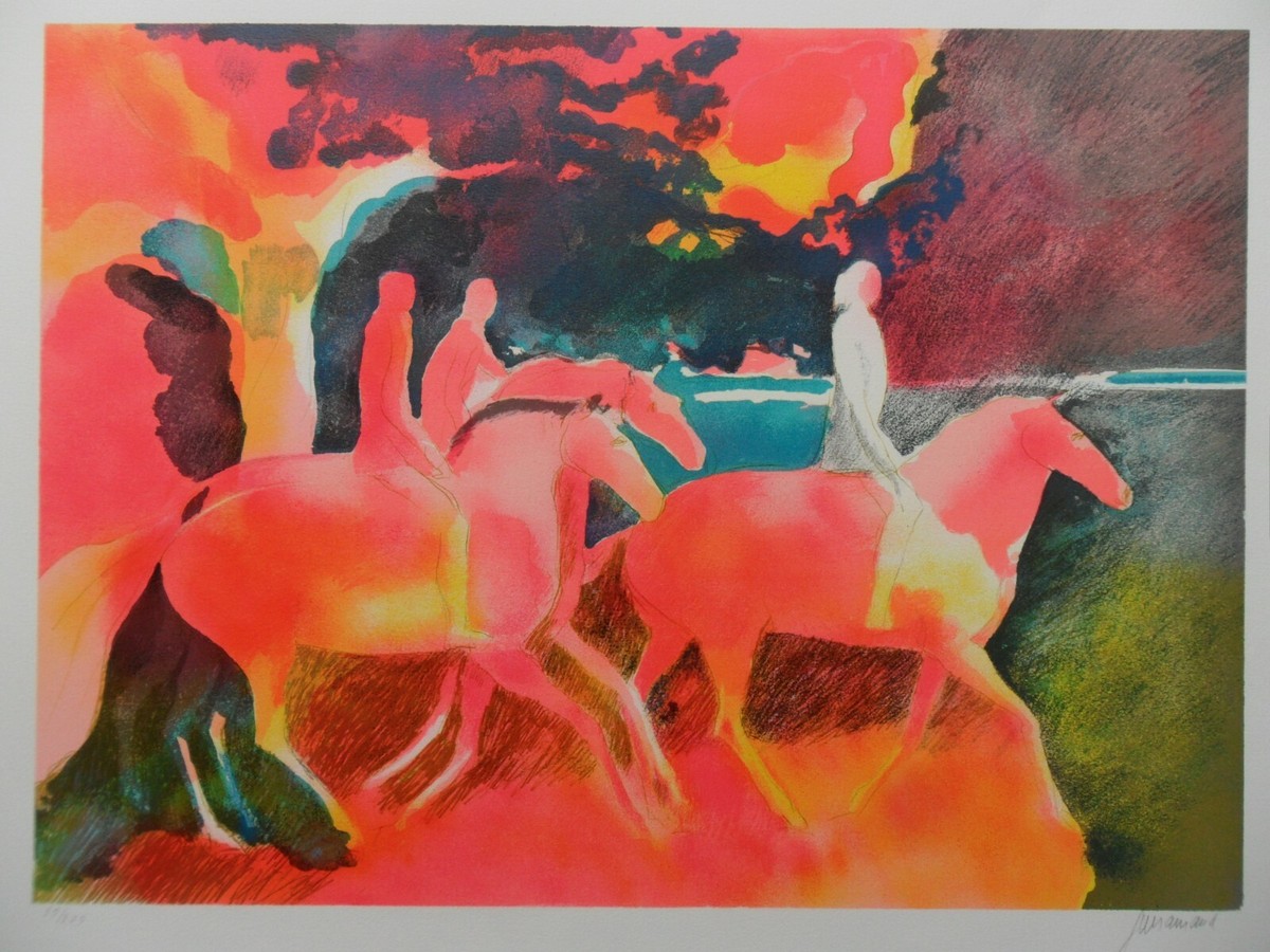 PAUL GUIRAMAND 1926-2008 BEAUTIFUL PENCIL SIGNED LTD ED LITHO 'LES