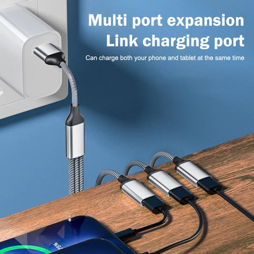 3in1 USB Type-C OTG Adapter Data Transmission Charger Cable For Phone Tablet Hub