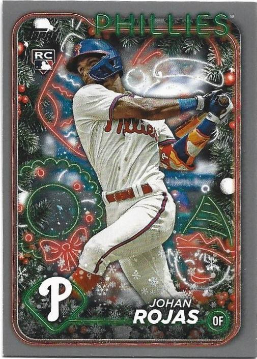 2024 Topps Holiday - Silver Glitter #H180 Johan Rojas (RC)