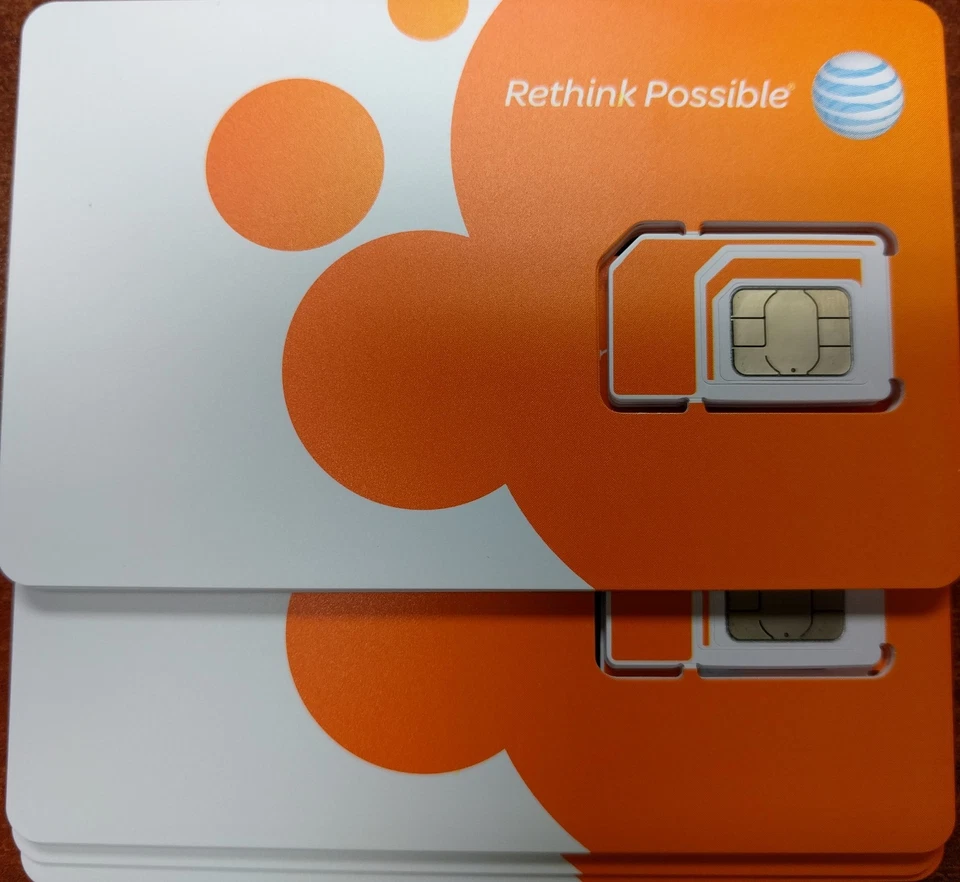 1 LOT of 100 AT&T GO PHONE NANO 4G LTE sim. ALL SIZE IN ONE. WILL FIT ANY PHONE - Image 2 of 2