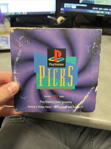 Sony Playstation Picks Demo Disc CD Purple PS1 Ridge Racer, Air Combat, Tekken