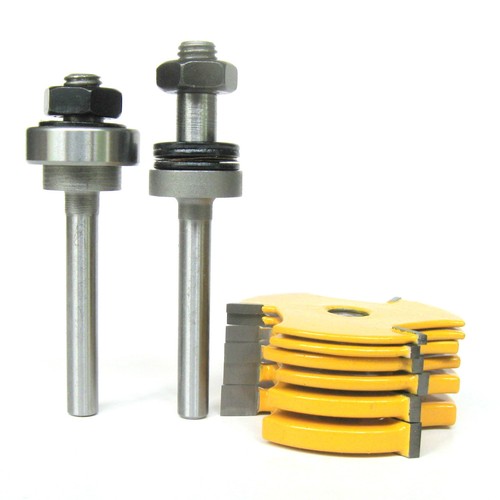 8pc 1/4" Shank Slot ,Assembly 6 cutters & 2 arbors Router Bit Set sct-888 - Picture 3 of 12