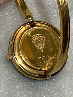 GUCCI CHANGE BEZEL Gold Women's Watch w/ Blue Bezel Face