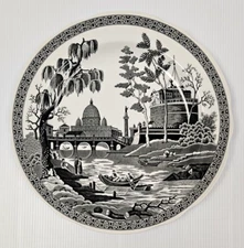 ROME Spode Archive Collection Georgian Series 10.5" Dinner Plate Black *7 LEFT*