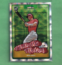 ⚾️  2019 DONRUSS MIKE TROUT NICKNAMES INSERT #N3 ANGELS MILLVILLE METEOR /999 ⚾️
