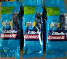 3 PACK Gillette Sensor 2 Mens Disposable Razo...