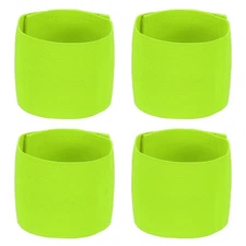 Soccer Captain Armband, Football Arm Bands Elastic 4Pcs Fluorescent Green