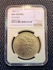 1896 Morgan Silver Dollar $1 NGC Certified UNC (MS60) Details Cleaned