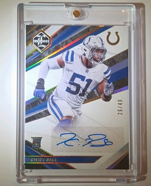 2021 Panini Limited Kwity Paye Rookie Auto /49 #194 Colts