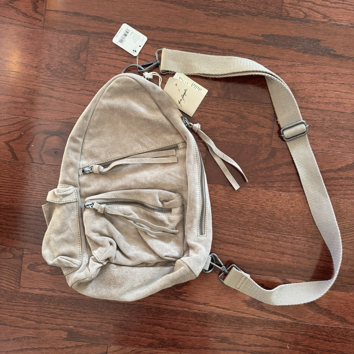 NEW PAPUCEI x FREE PEOPLE BLUE SUEDE LEATHER LEXY BACKPACK BAG CROSSBODY The Backpack - Pacific Blue – MAISON de SABRÉ main image 2