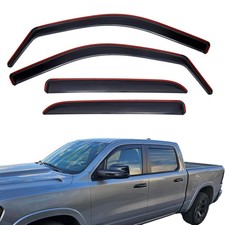 in Channel Rain Guards Window Visors for 2019-2025 Dodge Ram 1500 Crew Cab,Si...