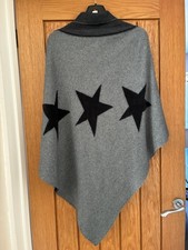 Gorgeous Poncho Star And Polo Neck