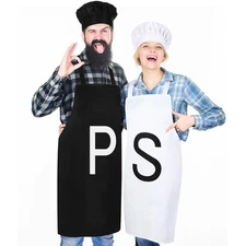4 Pcs Couple Halloween Costume Set Chef Hat and Apron for Adults Funny Hallow...