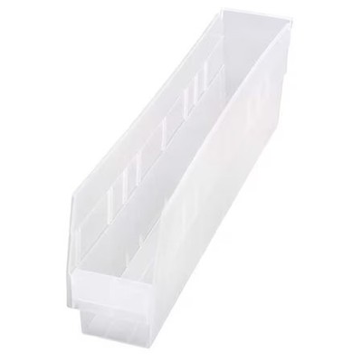 Quantum Storage Systems Qsb205cl Clear Shelf Bin, 23-5/8''L X 4-1/8''W X 6''H