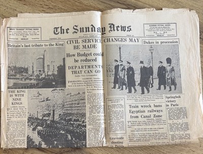 The Sunday News BULAWAYO Nordrhodesien Ausgabe Februar 1952 - Simbabwe
