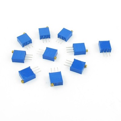 10 Pcs 3296W-104 100K ohm Trimmer Pot Cermet Potentiometer Variable Resistors #l