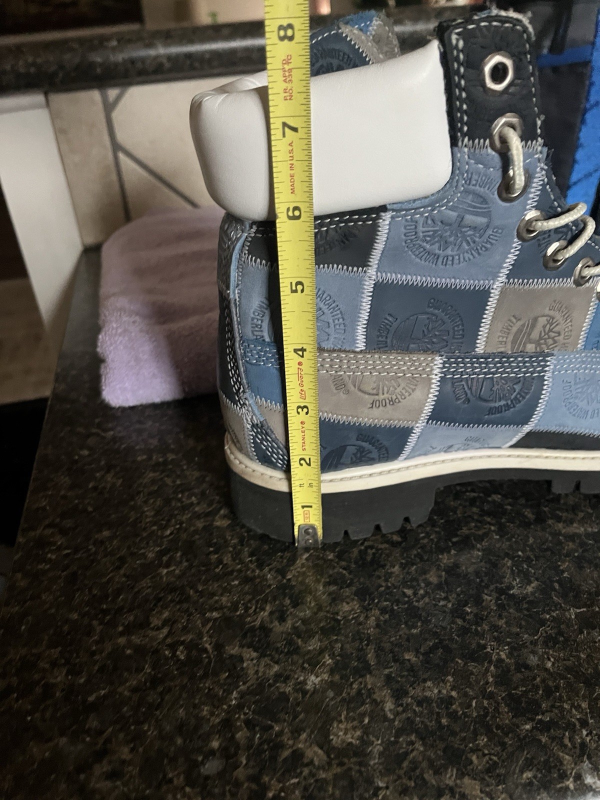 Timberland Blue leather patchwork Premium Boots S… - image 8