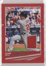 2020 Panini Donruss Donruss Materials Red 44/99 Juan Soto #DM-JS fm0