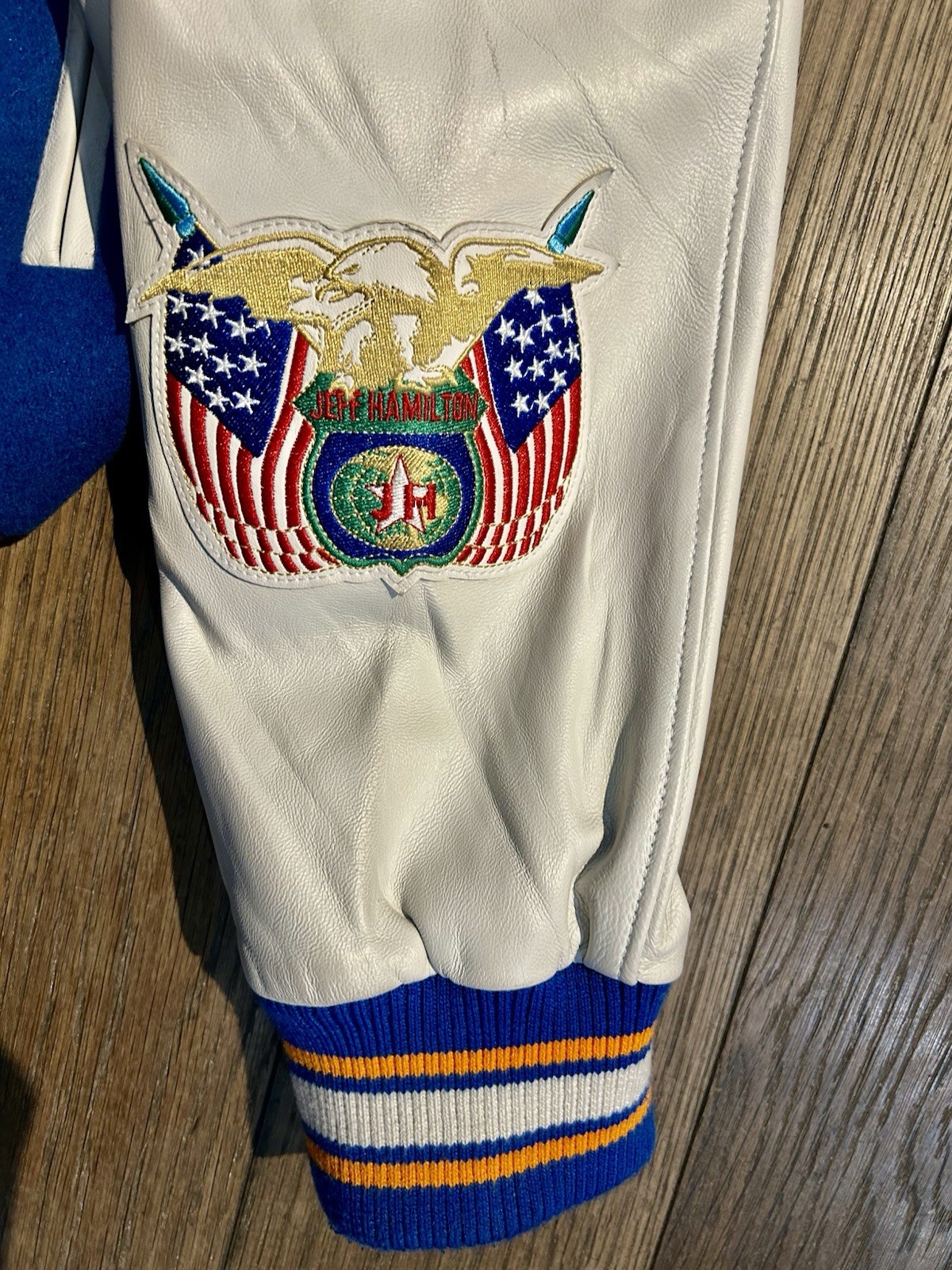 Jeff Hamilton New York Knicks Wool & Leather Varsity Jacket