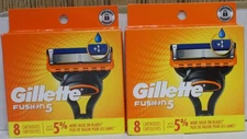 Gillette Fusion 5 Refill  Cartridges 2X8=16  Count  (New Style Package)