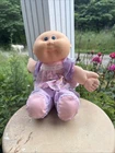Cabbage Patch Kids Doll, Vintage 1985 Bald Preemie Girl Blue Eyes Head Mold # 1