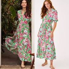 Size 14 NWT Lilly Pulitzer Larkyn Midi Shirtdress Dress in Multi Glowing Gardens