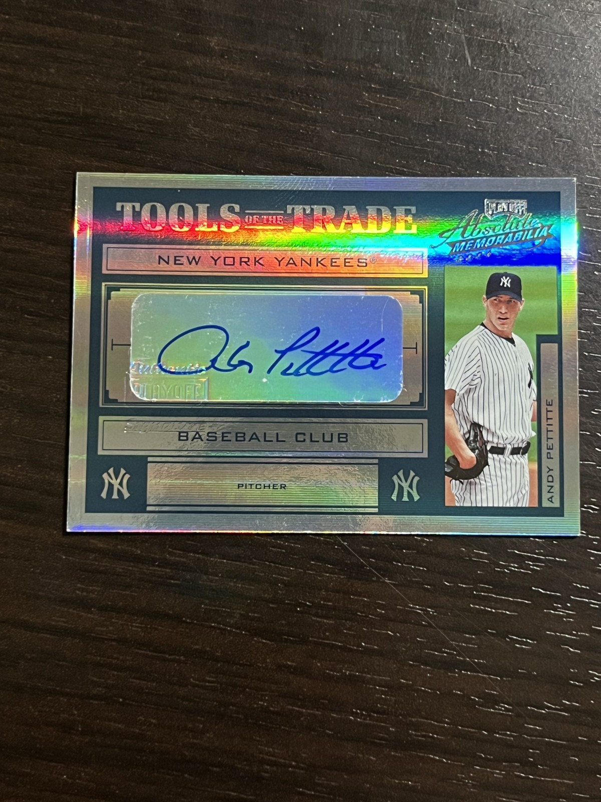 ANDY PETTITTE 2004 Playoff Absolute Tools of the Trade Green 1/1 AUTO Autograph! view 2