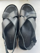 Hush Puppies Women's ‘Elana’ black Soft Leather Sandals Size 5 NEW No Box RRP£80