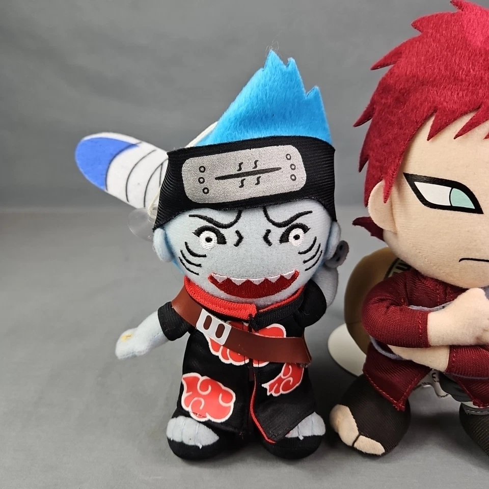 Juego de 2 peluches de anime vintage Naruto Shippuden Gaara Kazekage & Kisame 9" Foto 2 de 4