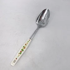 Vintage Kitchen Utensil Slotted Spoon  Strawberry  - Japan stainless steel