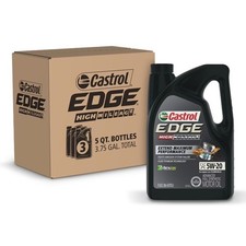 Castrol Edge High Mileage 5W-20 Full Synthetic Motor Oil, 5 Quarts, Case of 3 23.14 per gallon