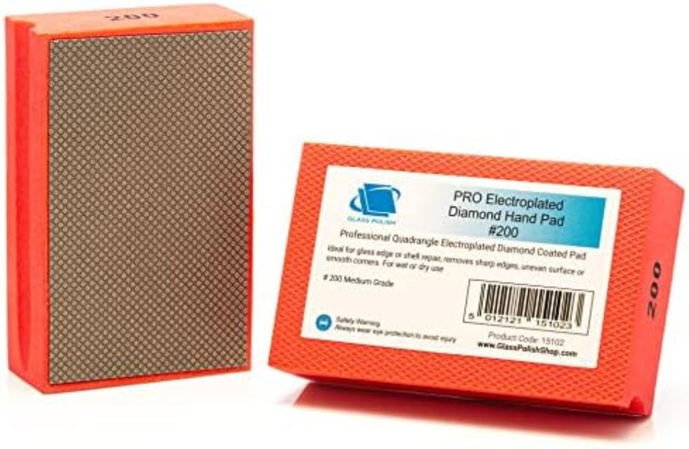 Glass Polish 15102 Blocco per carteggiare a mano in diamante per la lisciatura,