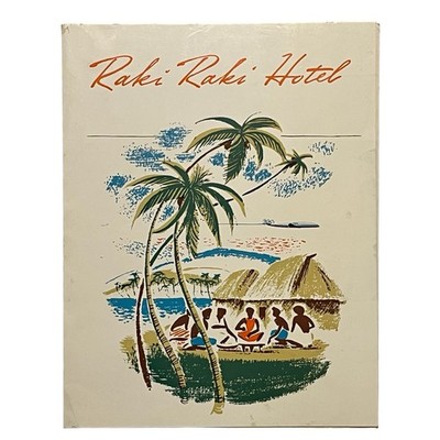 Vintage 1961 Menu - Raki Raki Hotel Restaurant - Fiji - Qantas Airlines Ad