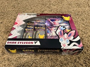 pokmon tcg celebrations dark sylveon v collections booster box Pokemon Celebrations Dark Sylveon V Collection Box (4 Celebrations Booster Packs + 2 Additional Booster Packs, Foil Promo Card, Oversize Card & More)