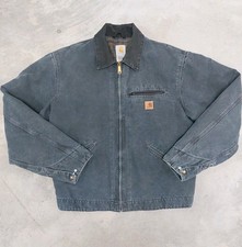 Vtg Carhartt Blanket-Lined Detroit Jacket J97 PTL USA Mens Large Tall