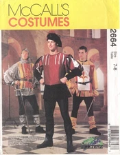 RENAISSANCE DOUBLET, SHIRT, HOOD, HAT, LEGGINGS – McCall’s 2664, Boys & Men