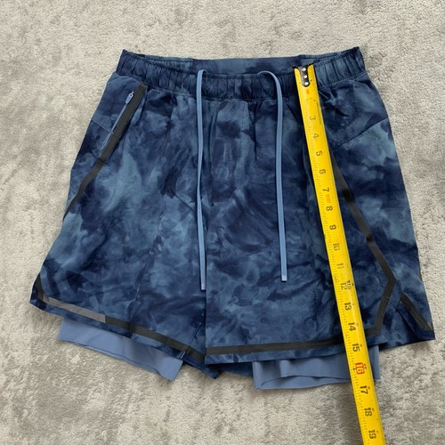 Lululemon Surge Shorts Mens Medium Blue Lined 6” Workout Athletic Gym Training - Picture 2 of 8