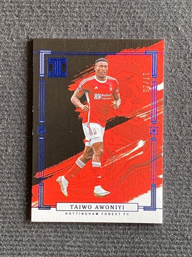 Taiwo Awoniyi 2023-24 Panini Impeccable Premier League Soccer Base Blue /25 #122