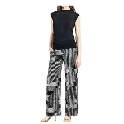 Clara Sun Woo Mock Neck Side Ruched Cap Sleeve Top Black Women's XS