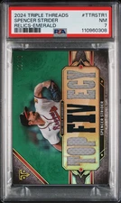 2024 Topps Triple Threads Relics Spencer Strider #TTRSTR1 Emerald PSA 7
